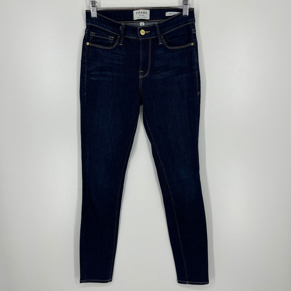 Frame Denim Le Skinny de Jeanne Queens Way Dark Wash Skinny Jeans LSJ899 Size 26